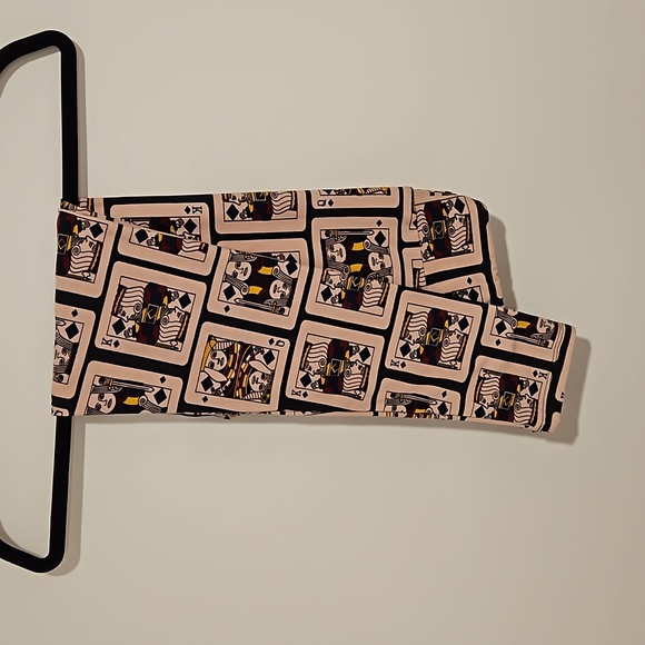 King and Queen playing face cards deck solitare leggings LuLaRoe OS NWOT - Picture 6 of 7